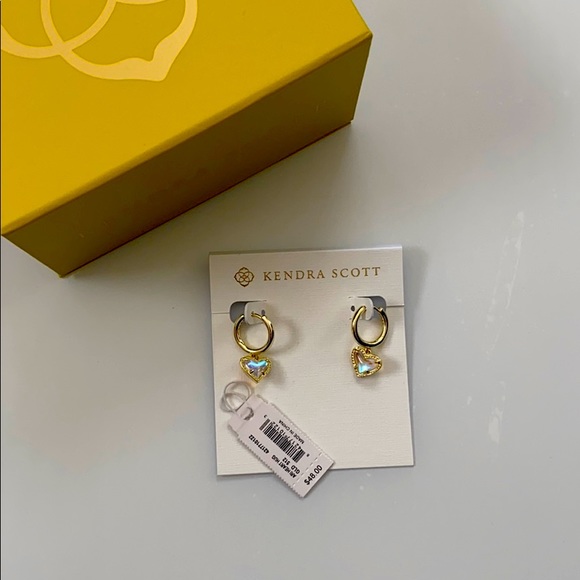 Kendra Scott Jewelry - Kendra Scott Ari Heart Huggie Gold Earrings NWT